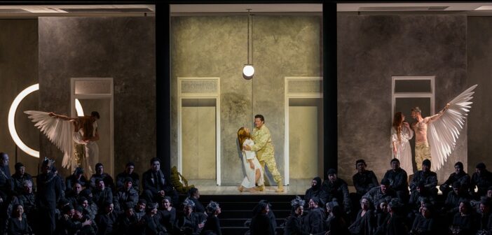 Piotr Beczała i Johanni van Oostrum w "Lohengrinie" Wagnera, Opera national de Paris, fot. Charles Duprat